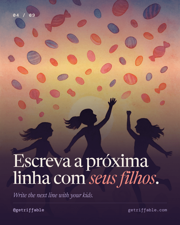 Ilustração: história escrita em família antes de dormir